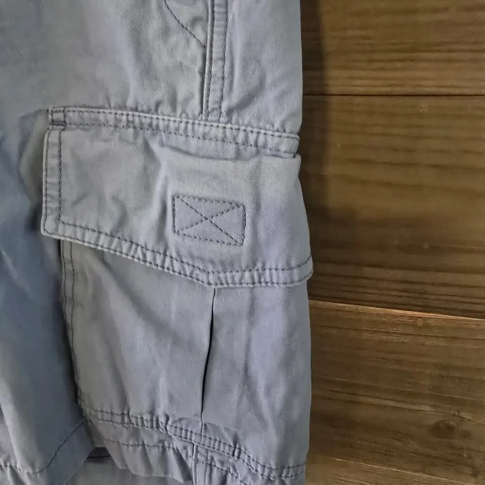 Tommy Bahama Relax Cargo Shorts Mens Medium Blue Elastic Waist Drawstring Cotton